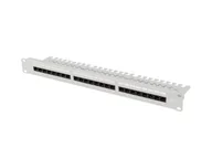 Szafy rack - Patch panel lanberg 24 port 1u 19" kat.6 utp z organizerem kablowym szary PPU6-1124-S - miniaturka - grafika 1