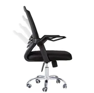 Fotele i krzesła biurowe - Ergonomiczny obrotowy fotel biurowy, krzesło z siatki- czarny - miniaturka - grafika 1