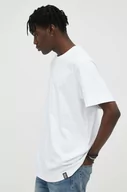 Koszulki męskie - G-Star Raw t-shirt bawełniany kolor biały gładki - miniaturka - grafika 1