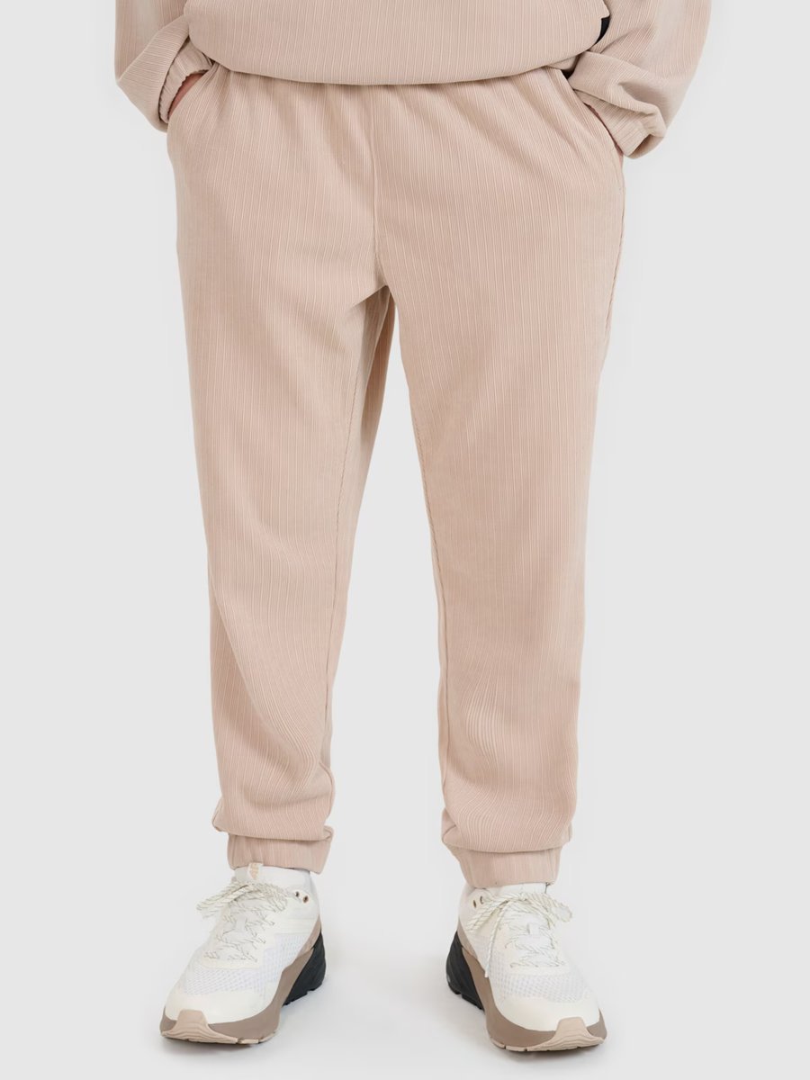 4F Spodnie dresowe joggery męskie 4FRSS25TTROM1476-83S Brązowy Roz. XL