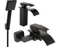 Zestawy baterii łazienkowych - Mexen Aries R45 zestaw wannowy, czarny - 744803R45-70 - miniaturka - grafika 1
