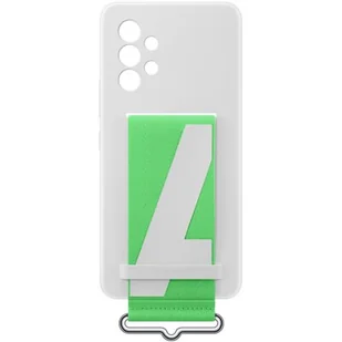 Samsung Etui Silicone Cover Strap do Galaxy A53 5G EF-GA536TWEGWW Biały - Etui i futerały do telefonów - miniaturka - grafika 1