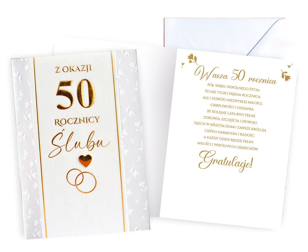 Kartka z okazji 50 Rocznicy Ślubu Złotych Godów DK1343
