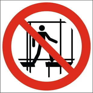 Tabliczka ZAKAZ UŻYWANIA NIEKOMPLETNEGO RUSZTOWANIA 20x20cm PCV 1mm - Akcesoria BHP - miniaturka - grafika 1