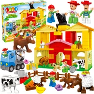 Klocki - KLOCKI KONSTRUKCYJNE FARMA EDUKACYJNA DOMEK FARMERA 126 EL. PREZENT DZIECI - miniaturka - grafika 1