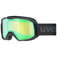 Gogle narciarskie - Gogle Uvex Elemnt FM Black Mat DL Green LGL S2 (2030) 2023 - miniaturka - grafika 1