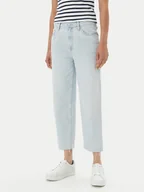 Spodnie damskie - Tommy Hilfiger Jeansy WW0WW44370 Niebieski Tapered Fit - miniaturka - grafika 1
