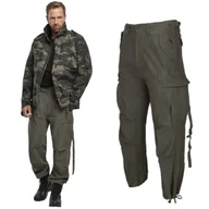 Odzież taktyczna i umundurowanie - Spodnie Długie Męskie BRANDIT M65 Vintage - Olive - miniaturka - grafika 1