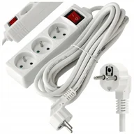 Przedłużacze i rozgałęźniki - Przedłużacz Listwa Zasilająca 3 Gniazda 5m 3680W 3*1,5mm2 Z Wyłącznikiem - miniaturka - grafika 1