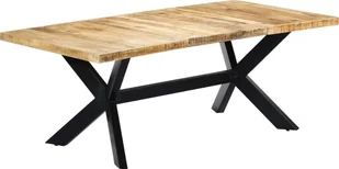 Elior Stół z drewna mango Kalis 4X jasnobrązowy - Stoły - miniaturka - grafika 1