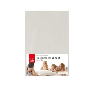 Prześcieradło JERSEY jasno szare 100% bawełna Rozmiar: 90 x 200 - Prześcieradła - miniaturka - grafika 1