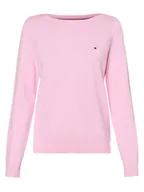 Swetry damskie - Tommy Hilfiger - Sweter damski, różowy - miniaturka - grafika 1