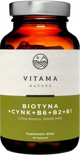 VITAMA NATURE BIOTYNA CYNK WITAMINA B6 B2 B1 - Witaminy i minerały - miniaturka - grafika 1