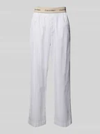 Piżamy męskie - Spodnie od piżamy o kroju relaxed fit z wyhaftowanym logo model ‘Sleep’ - miniaturka - grafika 1