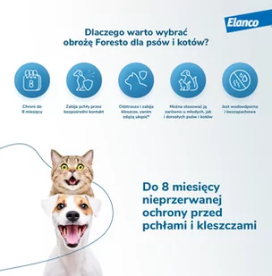 BAYER Foresto Obroża dla kotów i psów poniżej 8kg + NIESPODZIANKA DLA PSA GRATIS !! - Artykuły przeciw pasożytom - miniaturka - grafika 4
