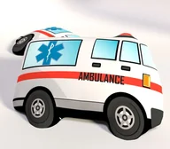 Kołdry i poduszki dla dzieci - Poduszka przytulanka 172 karetka ambulans - miniaturka - grafika 1