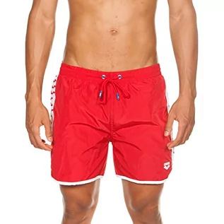 Kąpielówki męskie - Arena Team Stripe Spodnie krótkie Mężczyźni, red/white/red M 2020 Stroje kąpielowe 001834-401-M - grafika 1