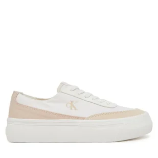 Sneakersy Calvin Klein Jeans Vulc Flatform Low Cv Mix Mg YW0YW01770 Biały - Sneakersy damskie - miniaturka - grafika 1
