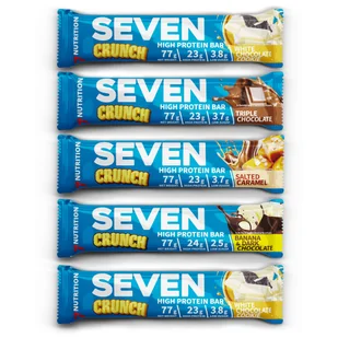 7NUTRITION SEVEN PROTEIN BAR ZESTAW 5x 77G DUŻY BATON PROTEINOWY 3,7G CUKRU - Batoniki - miniaturka - grafika 1