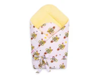 Rożki i beciki - Dwustronny rożek dla niemowląt miękki z wiązaniem - zebry żółte - miniaturka - grafika 1