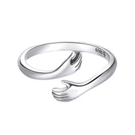 Wisiorki - Pierścionek Dłonie Srebro 925 - miniaturka - grafika 1