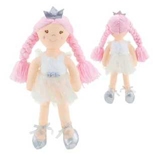 Lalka szmaciana szmacianka przytulanka srebra księżniczka Lily 38 cm - Lalki dla dziewczynek - miniaturka - grafika 1