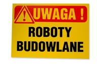 Tablice BHP - Znak informacyjny ROBOTY BUDOWLANE Tb-3 K - miniaturka - grafika 1