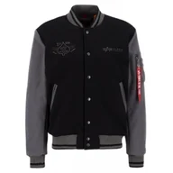 Odzież taktyczna i umundurowanie - Kurtka Alpha Industries Varsity Air Force Jacket 138107 03 - Czarna M - miniaturka - grafika 1