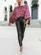 Bluzki damskie - Milan Kiss Bluzka w kolorze różowo-zielonym - miniaturka - grafika 1