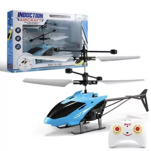 Helikopter Zdalnie Sterowany, Śmigłowiec z Pilotem - Niebieski - Zabawki zdalnie sterowane - miniaturka - grafika 1