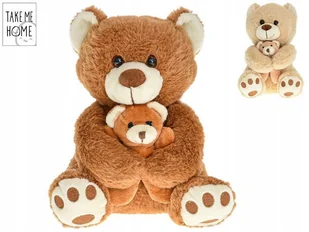 Miś pluszowy 25cm z dzieckeim 3wz 660462 66018 - Maskotki i pluszaki - miniaturka - grafika 1