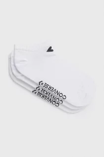 Skarpetki damskie - Converse skarpetki 3-pack damskie kolor biały - grafika 1