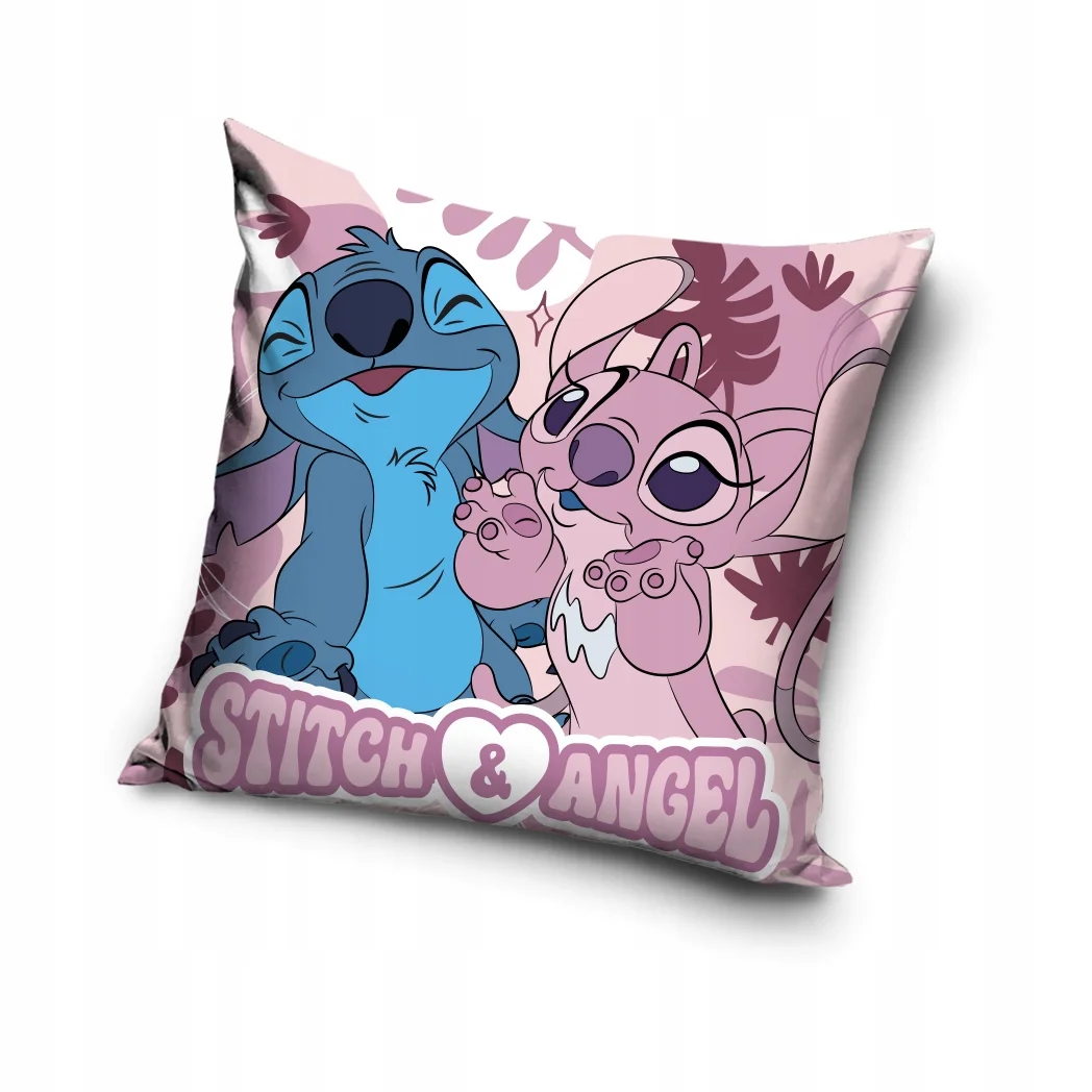 POSZEWKA NA PODUSZKĘ 40x40 LILO I STITCH ANGIE DEKORACYJNA WELWET PLUSZOWA