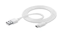 Kable USB - Cellular Line Kabel USB CELLULAR Kabel 1,2m USB-A USB-C biały KABKACELLUUSB002 - miniaturka - grafika 1