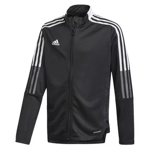 Bluza adidas Tiro 21 GM7314 - czarna - Bluzy dla dziewczynek - miniaturka - grafika 1
