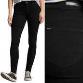 Spodnie damskie - Lee SCARLETT Black Rinse CZARNE DAMSKIE SPODNIE JEANSOWE RURKI W26 L31 - miniaturka - grafika 1