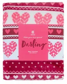 Koce - Miękki koc różowy 150x200 cm z motywem serduszek - miniaturka - grafika 1