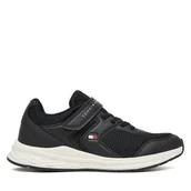 Buty dla chłopców - Sneakersy Tommy Hilfiger T3X9-34378-1697 S Czarny - miniaturka - grafika 1