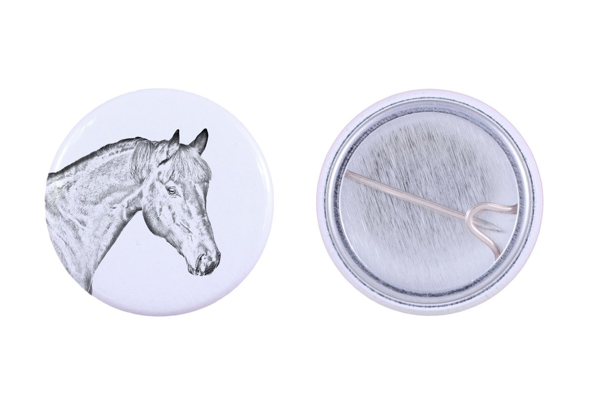 Koń gniady - ozdoba koszuli, przypinka do torby, idealny prezent z możliwościa dodanie swojej grafiki marki Art-Dog