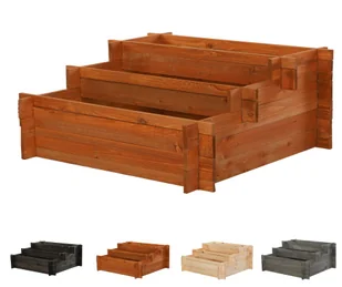 Drewniana grządka kaskadowa donica ogrodowa warzywnik zielnik 100x75cm DUŻA / Wamar-Sosenka - Szklarnie ogrodowe - miniaturka - grafika 1