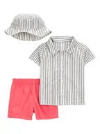 Kaftaniki dla niemowląt - carter's 3-częściowy zestaw w kolorze granatowo-biało-koralowym - miniaturka - grafika 1