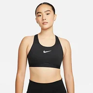 Biustonosze - NIKE Dri Fit Swoosh Hs Biustonosz czarny/czarny/Dk Smoke Grey/Whit L/A - miniaturka - grafika 1