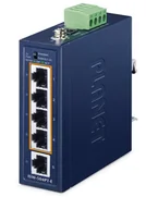 Switche - PLANET IP40 Compact size Industrial Nie zarządzany Fast Ethernet (10/100) Niebieski ISW-504PT-E - miniaturka - grafika 1
