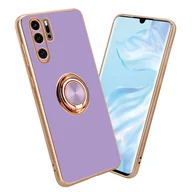 Etui i futerały do telefonów - Pokrowiec Do Huawei P30 PRO Etui w Glossy Jasny Fiolet - Złoto magnetycznym Obudowa Case Cover Ochronny Cadorabo - miniaturka - grafika 1
