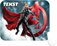 Podkładki pod mysz - PODKŁADKA POD MYSZKĘ Z THOR TOR MARVEL AVENGERS PREZENT -TEKST -20X24 - miniaturka - grafika 1