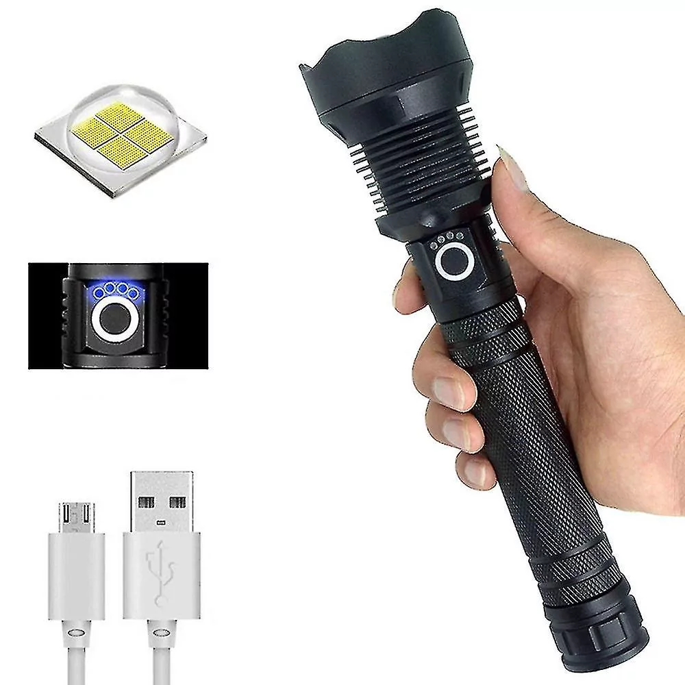 Suning USB Potężna latarka Latarka Super Jasna lampa Akumulator Zoom Led  Tactical Torch - Ceny i opinie na Skapiec.pl