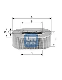 Filtr powietrza UFI Filtry 27.648.00 - Filtry powietrza - miniaturka - grafika 1