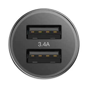 Baseus Baseus Small Screw - Ładowarka samochodowa 2 x USB, 3.4 A + kabel Lightning (czarny) b2btrade-TZXLD-A01-0 - Ładowarki samochodowe - miniaturka - grafika 17