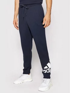 Adidas Spodnie dresowe Essentials GK8979 Granatowy Regular Fit - Spodnie sportowe męskie - miniaturka - grafika 1