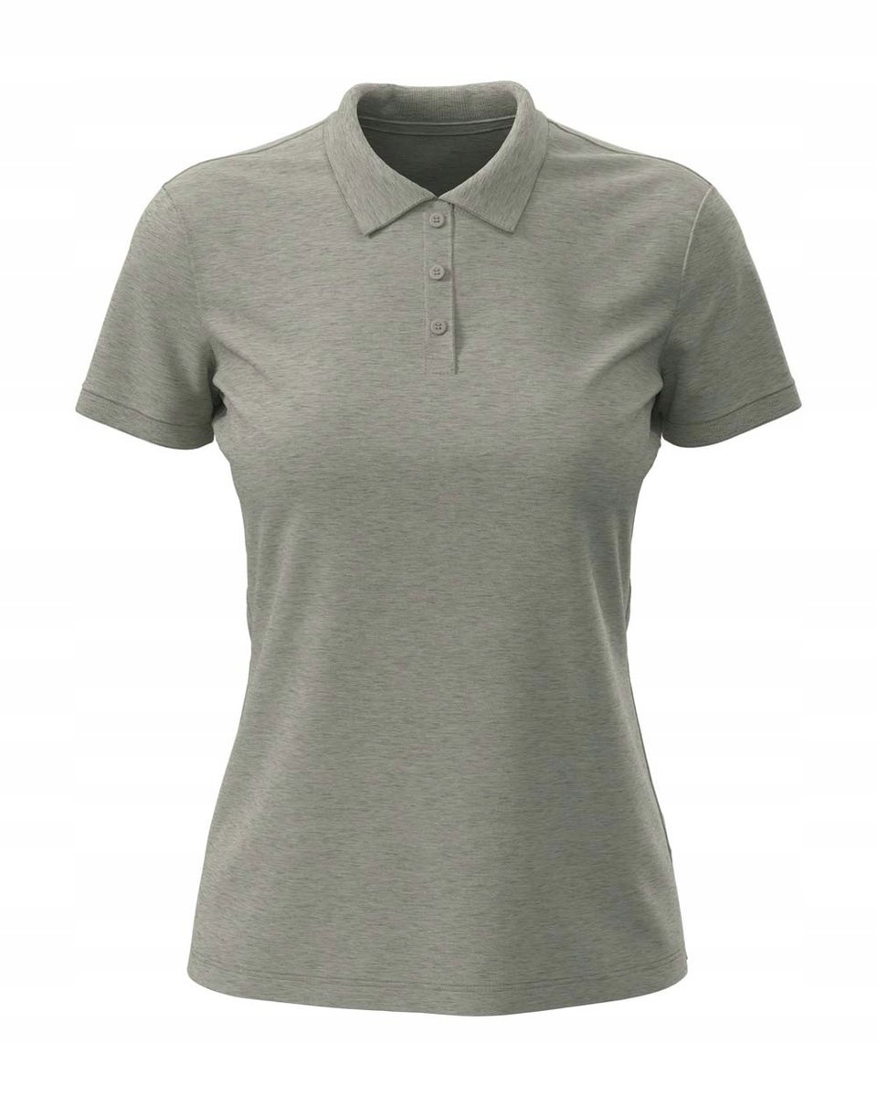 Koszulka damska polo T-shirt Polówka Stedman ST9160 Grey DUŻY ROZMIAR 3XL